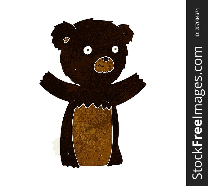 cartoon black bear cub