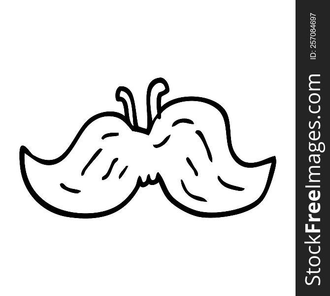 line drawing cartoon mustache