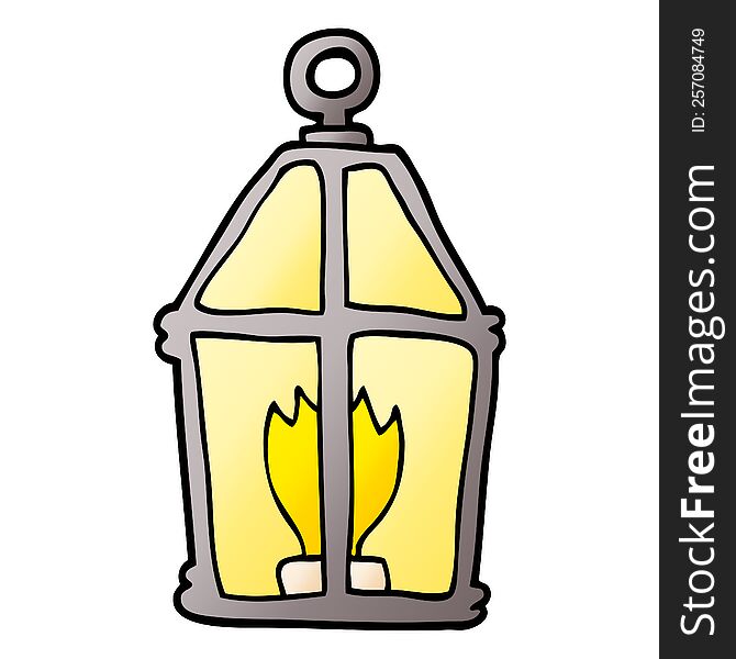 Cartoon Doodle Old Lantern