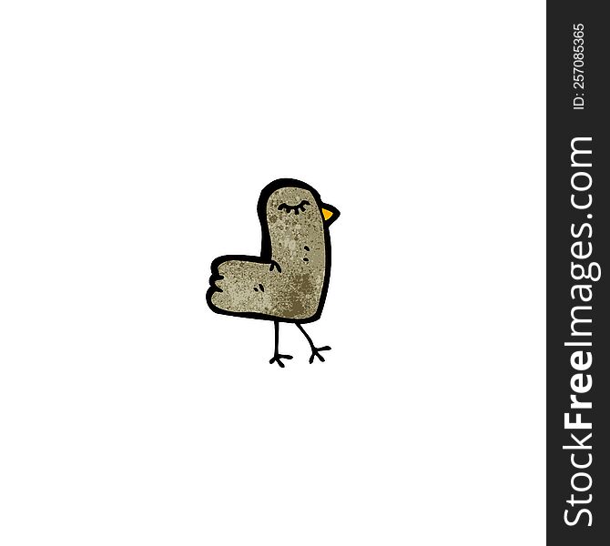 funny cartoon bird