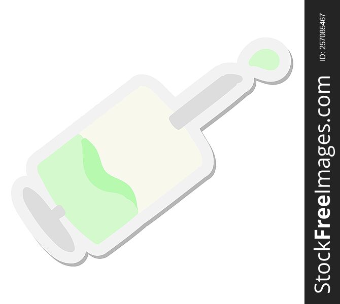squirting medical needle sticker