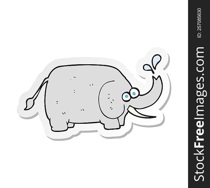 sticker of a cartoon elephant