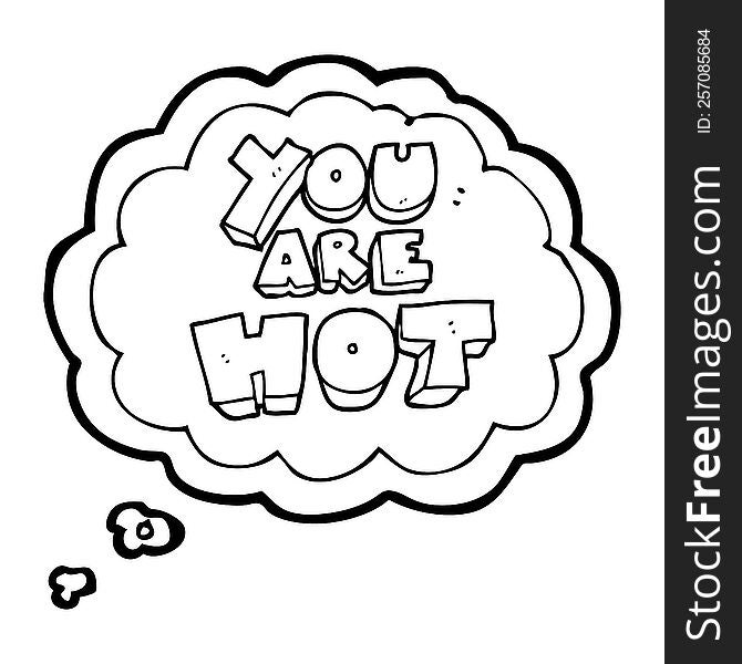 You Are Thought Bubble Cartoon Sign