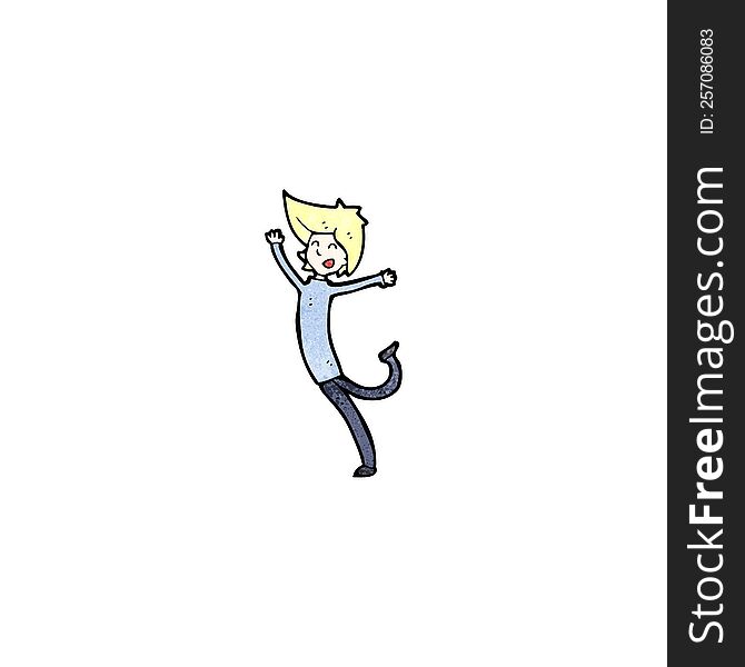 Cartoon Happy Blond Man