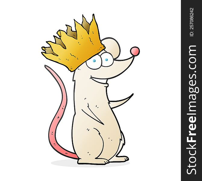 Cartoon Mouse Wearing Crown