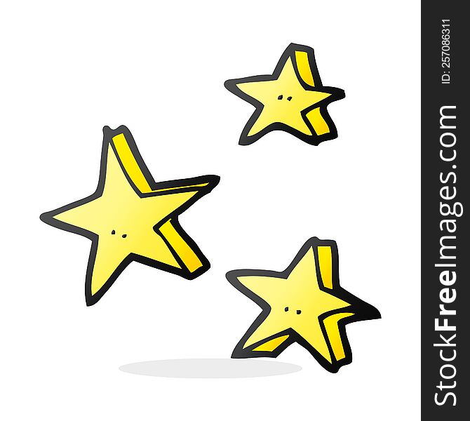 freehand drawn cartoon decorative doodle stars