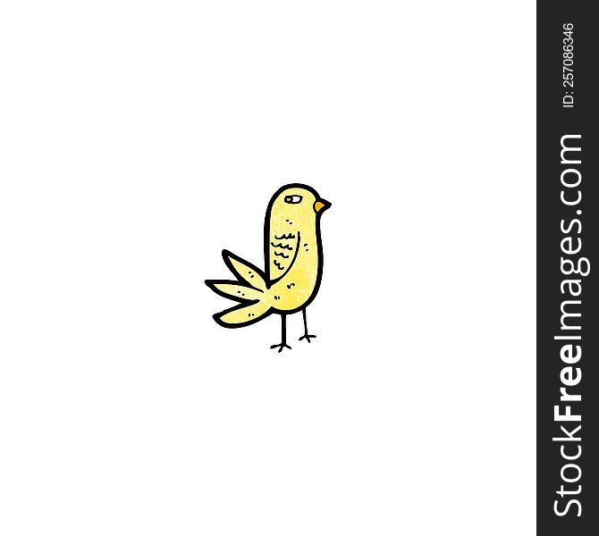 anoyed cartoon bird
