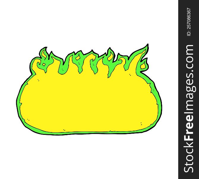 Cartoon Green Fire Border