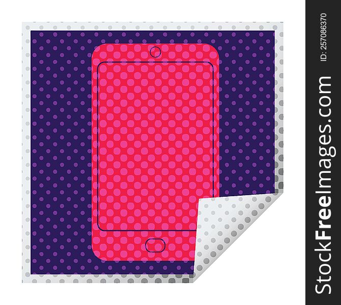 cell phone graphic square peeling sticker. cell phone graphic square peeling sticker