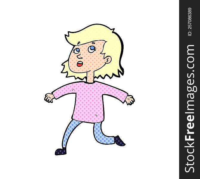 cartoon woman