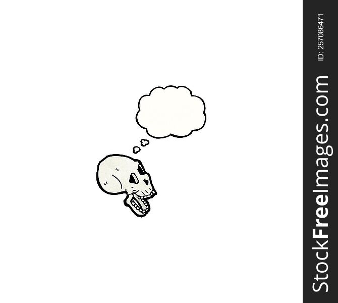Spooky Skull With Thought Bubble