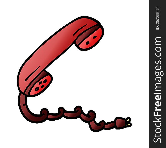 Cartoon Doodle Telephone Handset