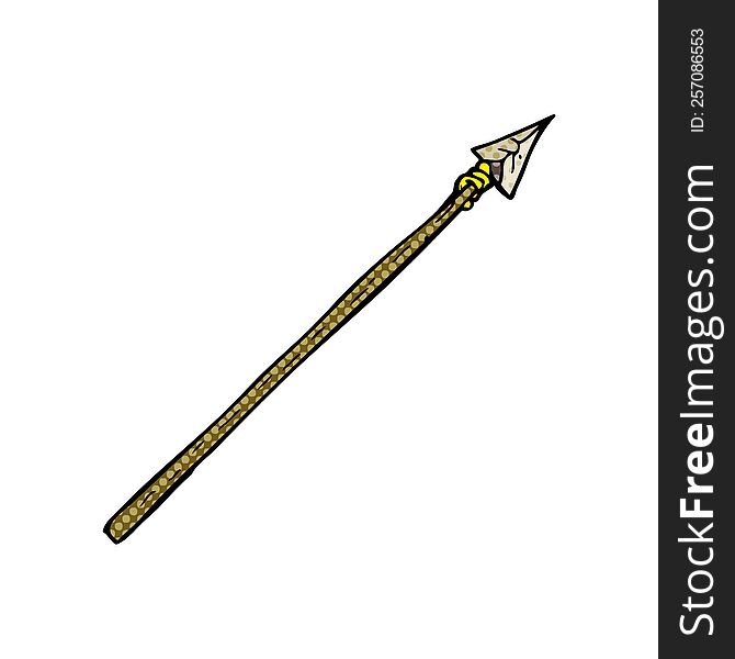 cartoon primitive spear
