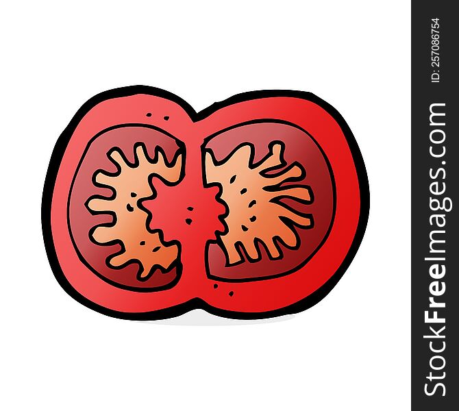 Cartoon Sliced Tomato