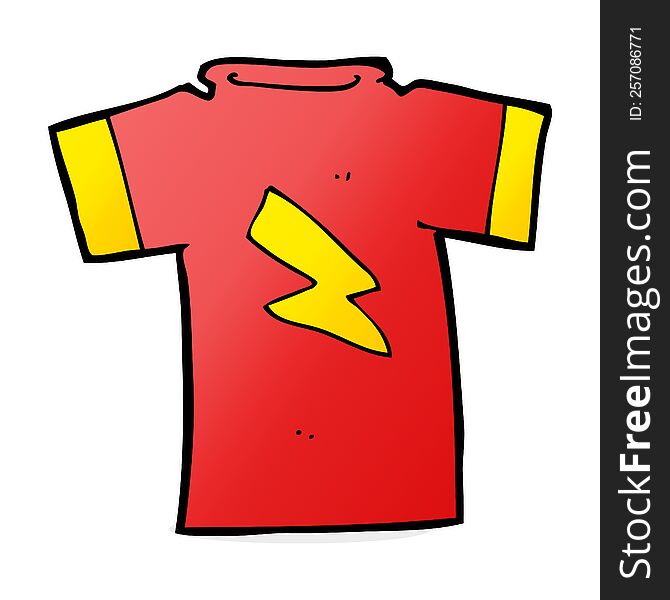 Cartoon T Shirt With Lightning Bolt