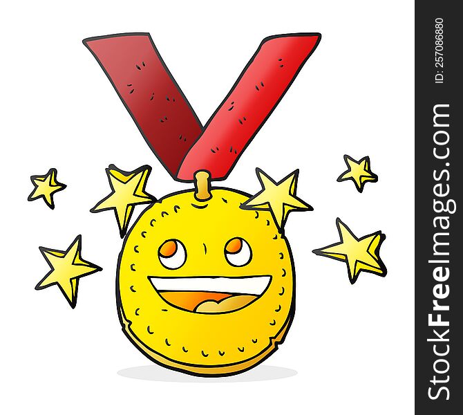 Cartoon Happy Sports Medal