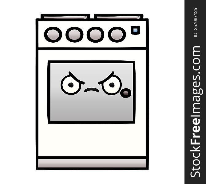Gradient Shaded Cartoon Kitchen Oven