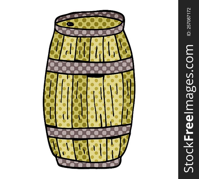 cartoon doodle beer barrel