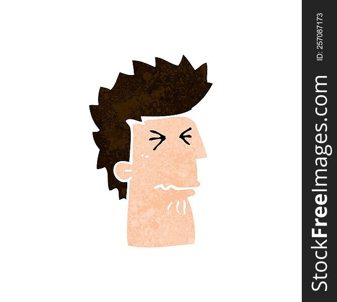 Cartoon Unhappy Man