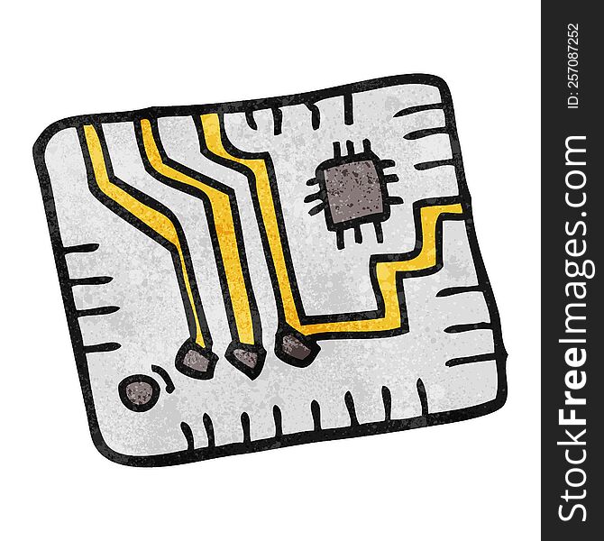 Textured Cartoon Computer Circuitboard