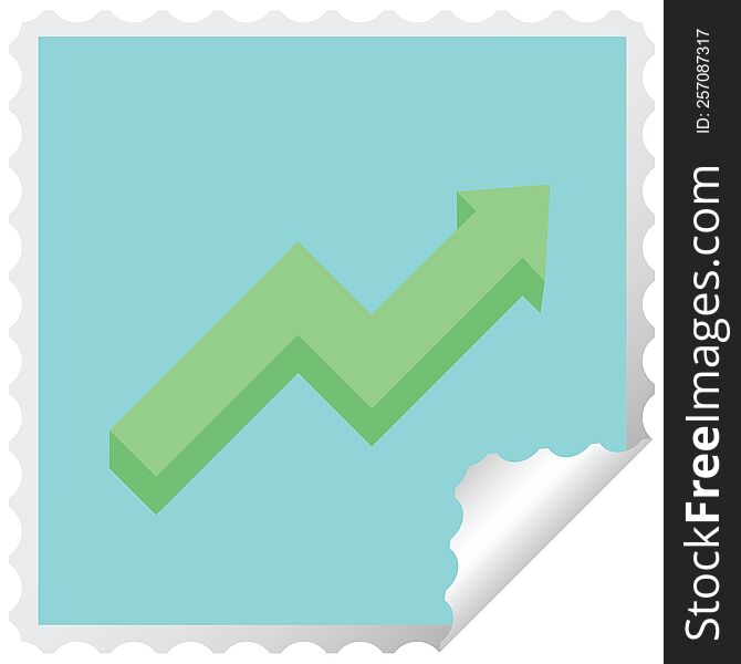 performance arrow graphic square sticker stamp. performance arrow graphic square sticker stamp