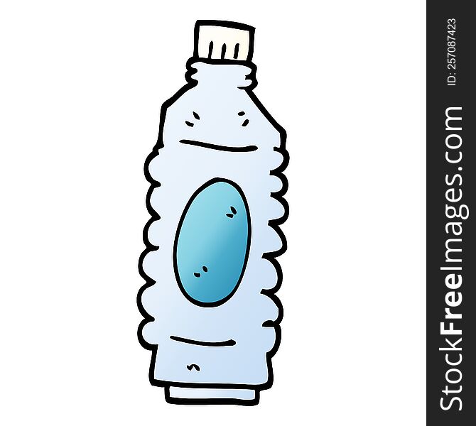 cartoon doodle water bottle