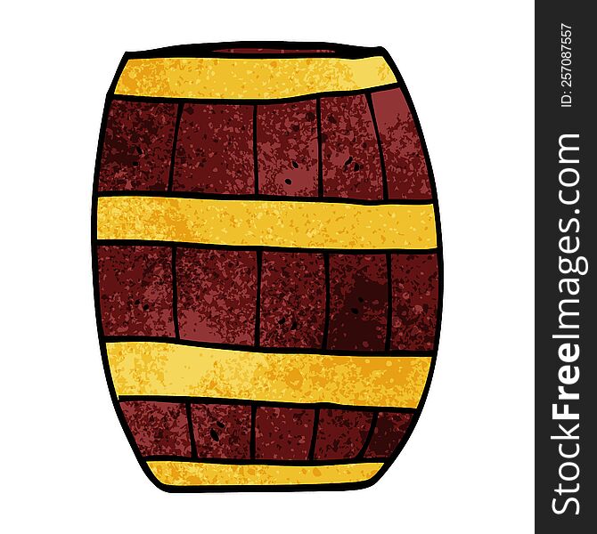 cartoon doodle of a barrel