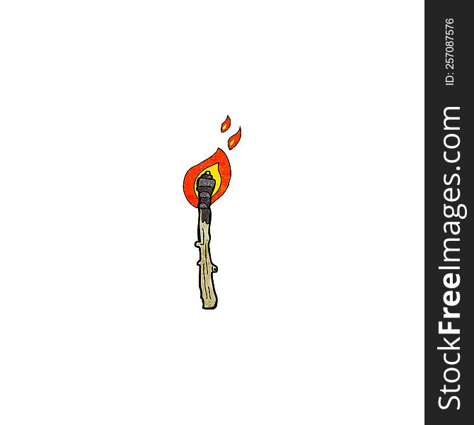 flaming torch cartoon