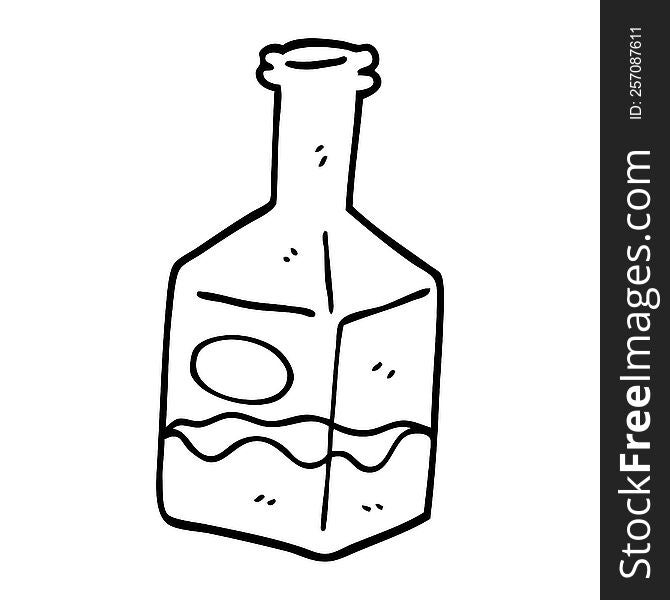 Line Drawing Cartoon Drink In Decanter