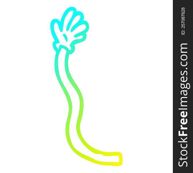 cold gradient line drawing of a cartoon retro hand gestures