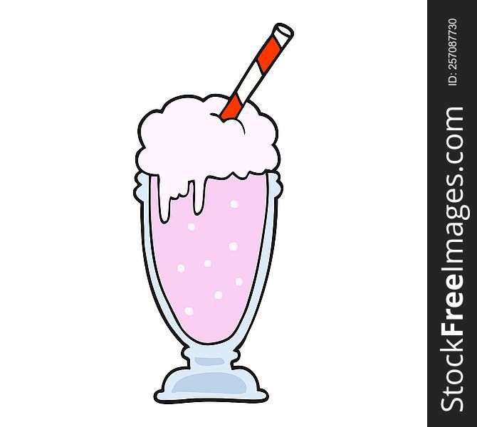 cartoon milkshake