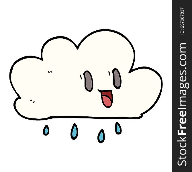 cartoon doodle expressive weather cloud