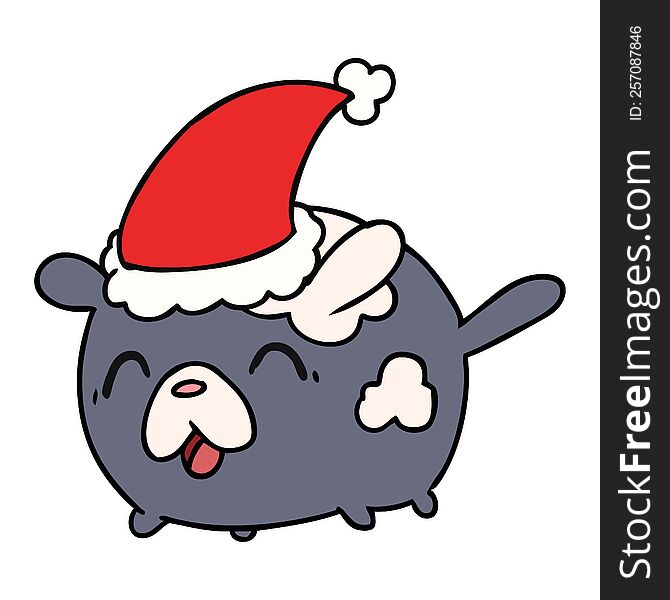 Christmas Cartoon Of Kawaii Dog