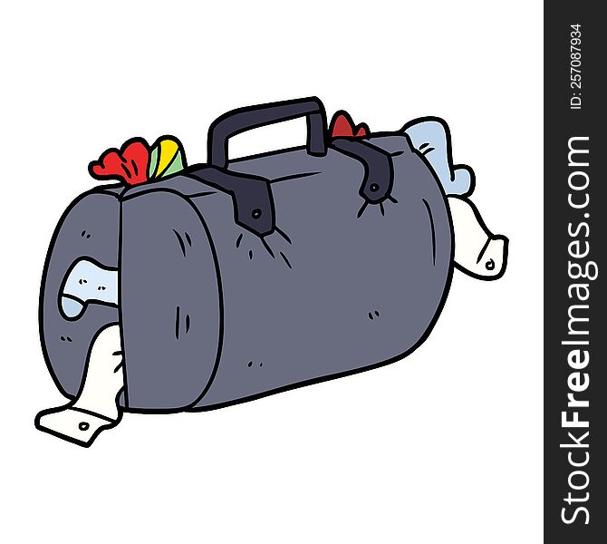 cartoon luggage. cartoon luggage