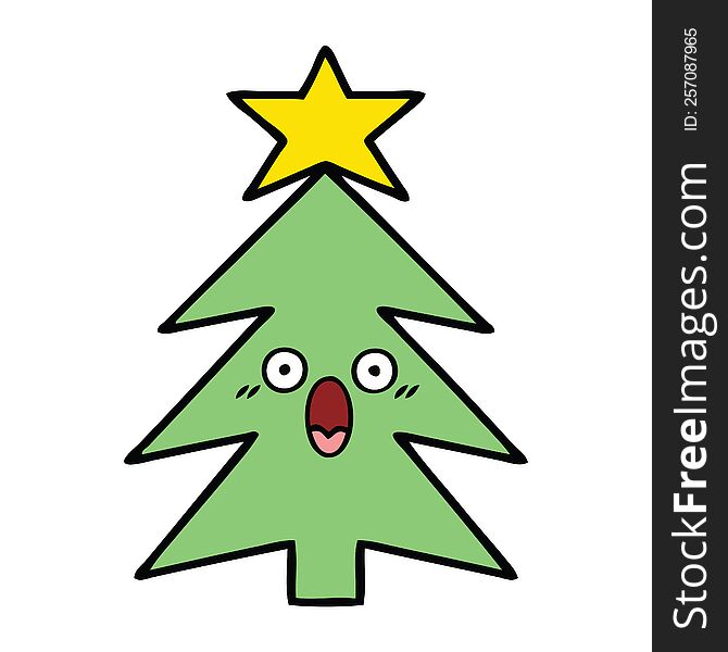 Cute Cartoon Christmas Tree