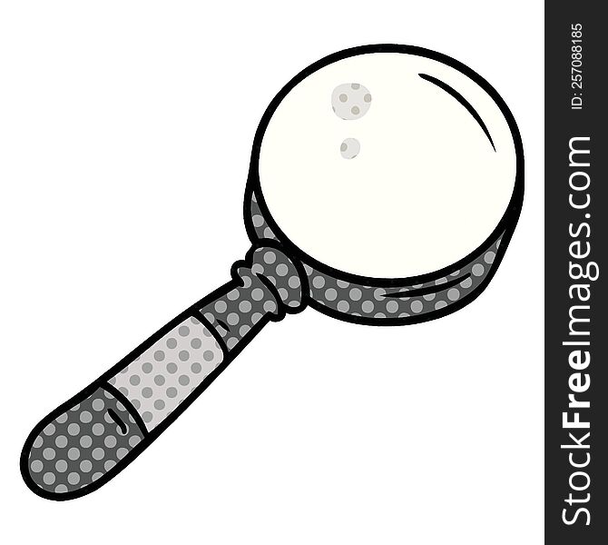 cartoon doodle of a magnifying glass