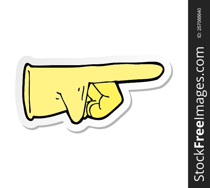 Sticker Of A Cartoon Rubber Glove