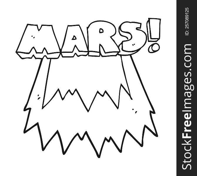 Black And White Cartoon Mars Text Symbol