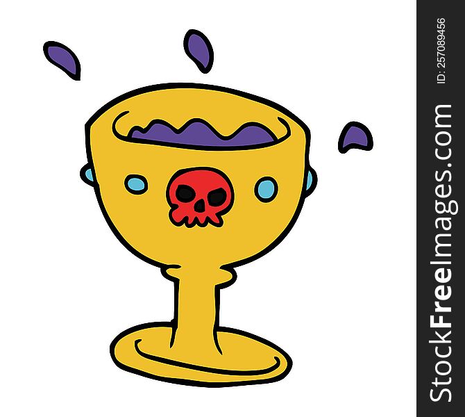 Cartoon Doodle Goblet