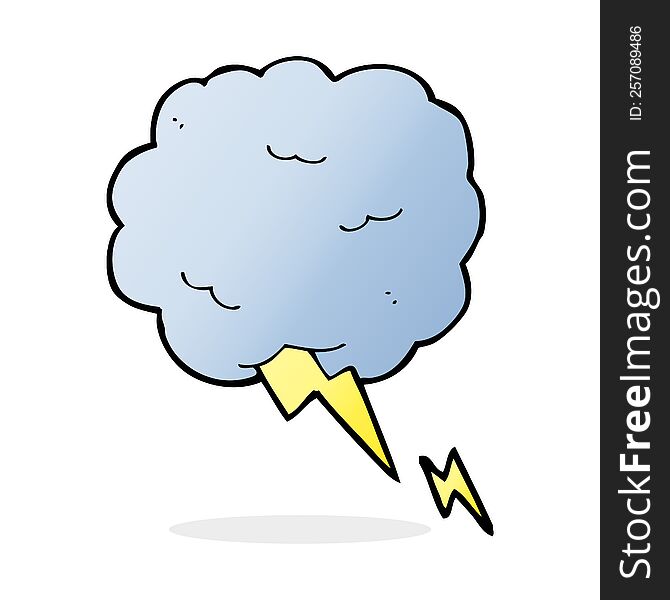 cartoon thundercloud symbol