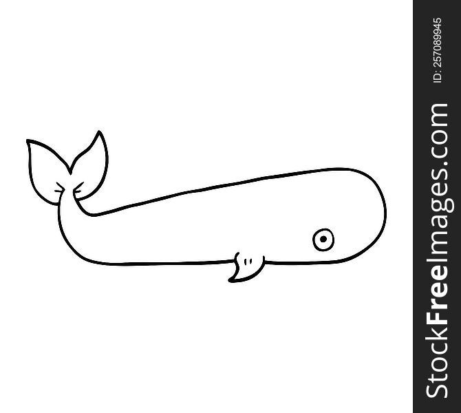 line drawing cartoon sea whale