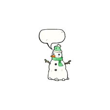 Cartoon Snowman Stock Photo
