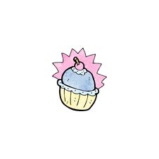 Cartoon Cupcake Stock Photo