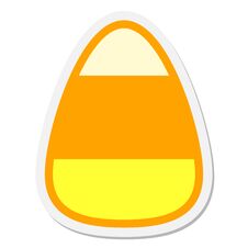 Candy Corn Sticker Royalty Free Stock Photography