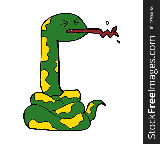 cartoon hissing snake