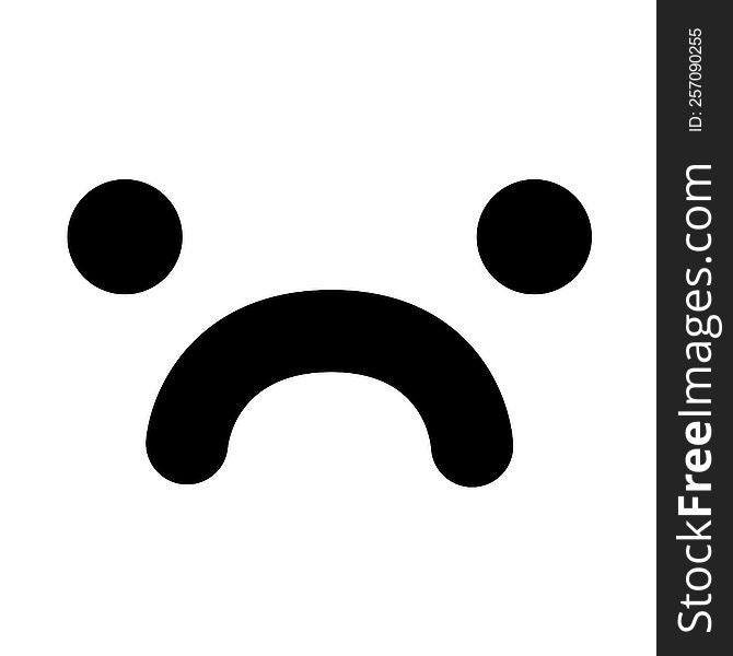 simple sad face icon