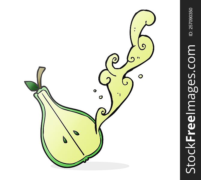 Cartoon Half Pear