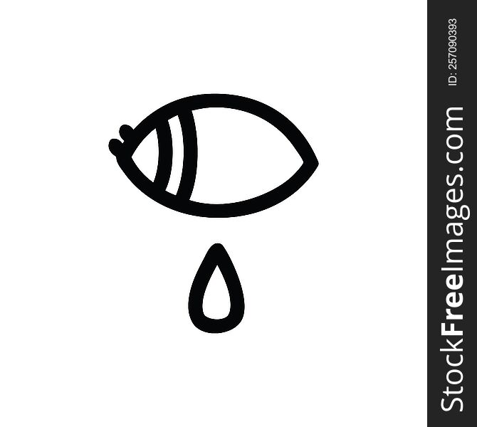 crying eye icon symbol