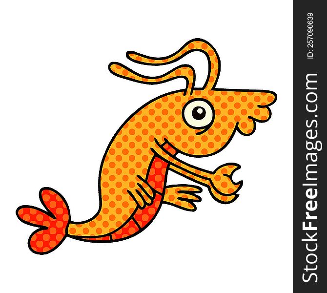 comic book style quirky cartoon crayfish. comic book style quirky cartoon crayfish