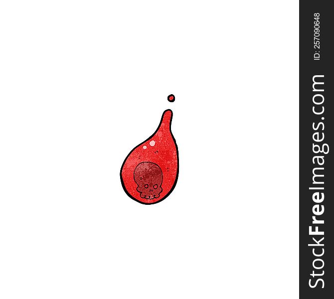 cartoon spooky blood drop